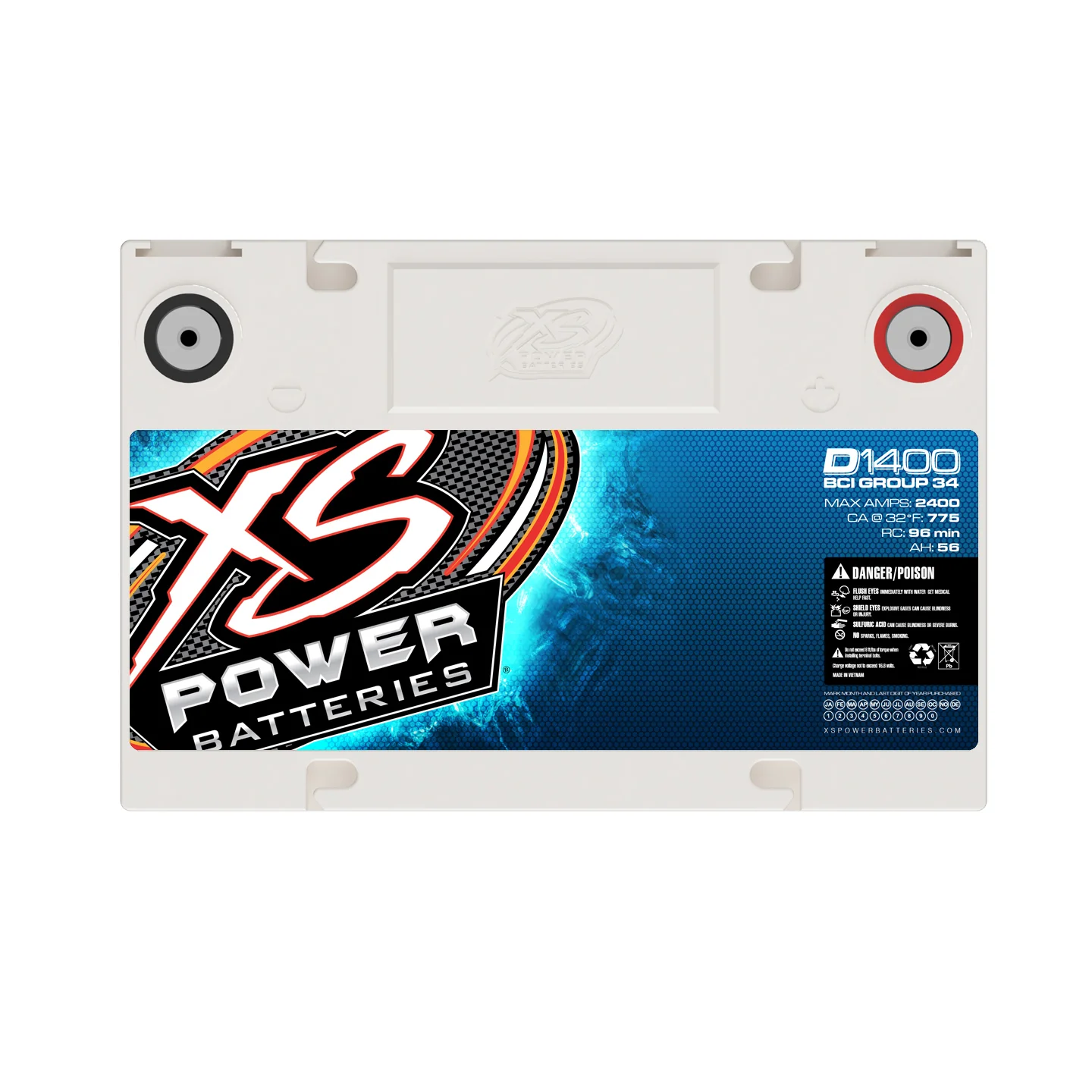 XS Power D1400 14V AGM Battery - Image 4