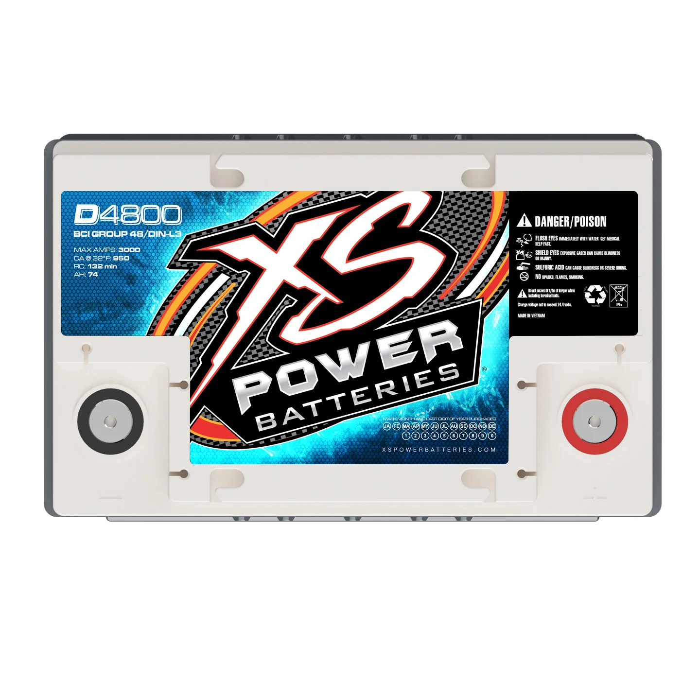 XS Power D4800 Group 48 12V AGM Battery - Image 4