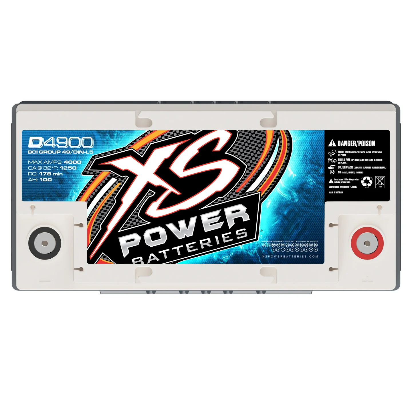 XS Power D4900 Group 49 12V AGM Battery - Image 4