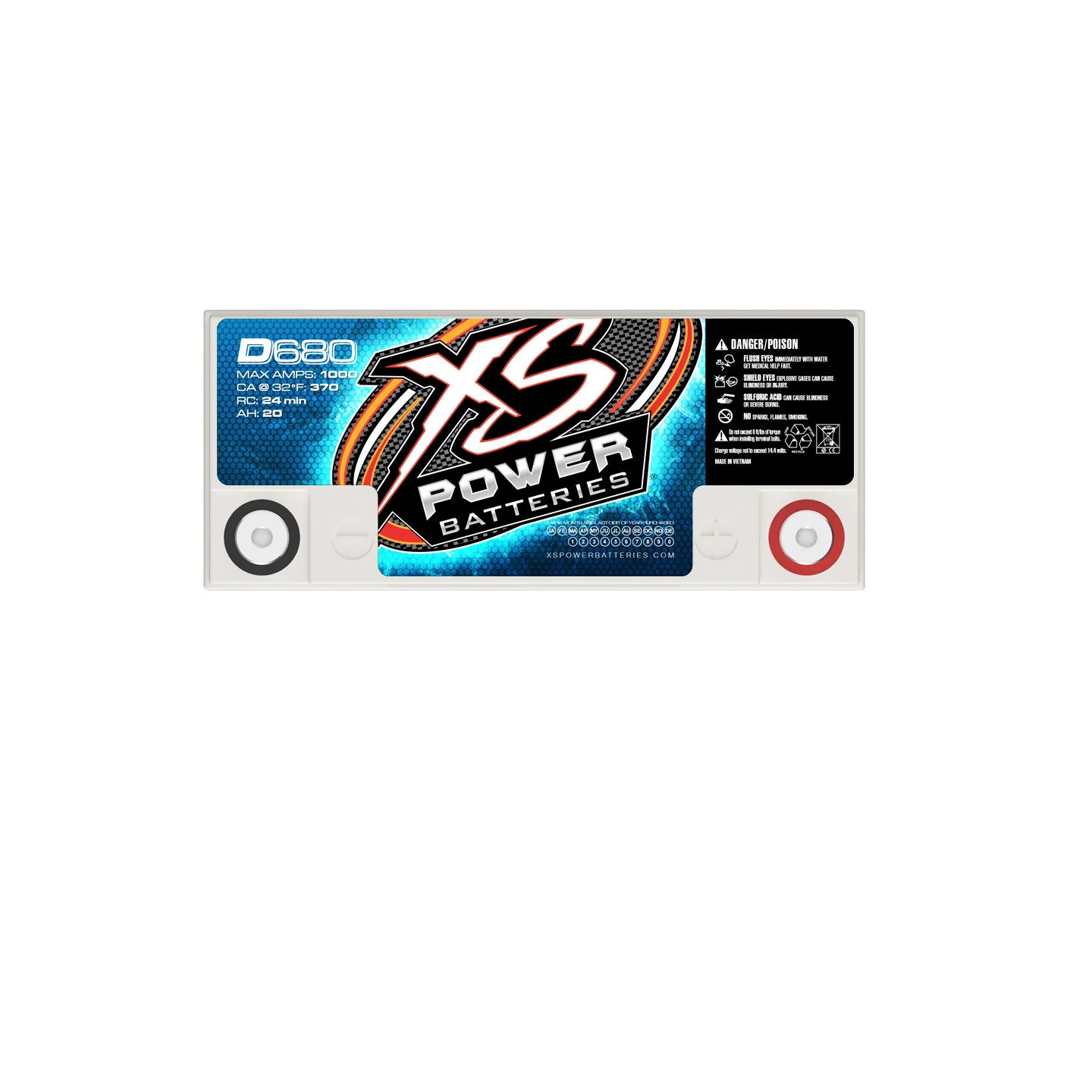 XS Power D680 12V AGM Battery - Image 4