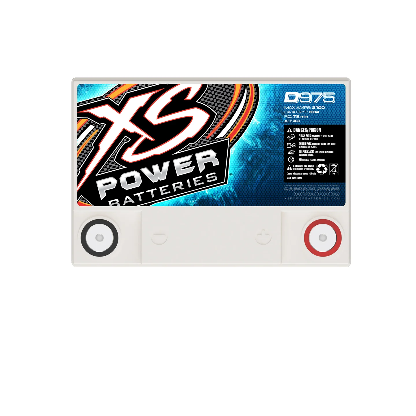 XS Power D975 Group U1R 12V AGM Battery - Image 4
