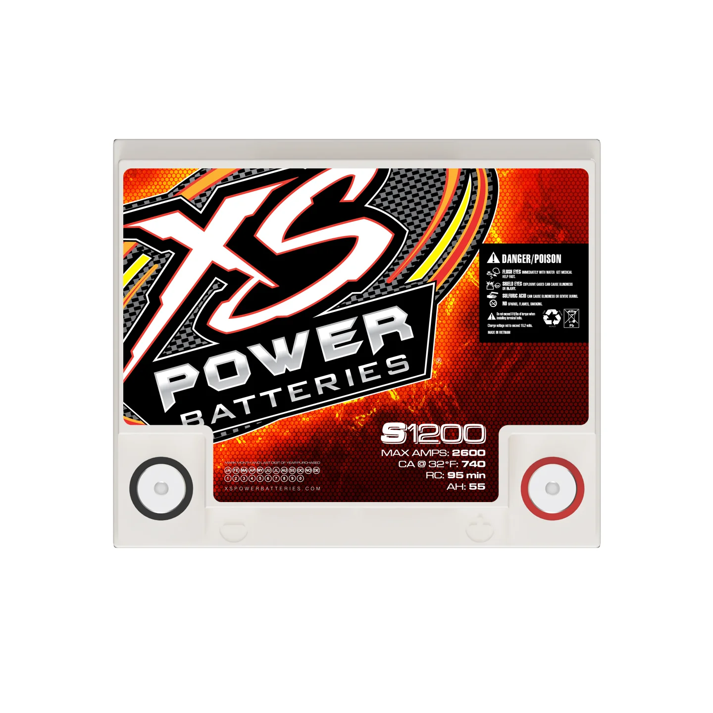 XS Power S1200 12V AGM Racing Battery - Image 4